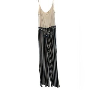 Ultra Flirt Black and White Jumpsuit